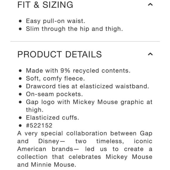 Gap + Disney Mickey Mouse sweatpants size medium. - Picture 6 of 7